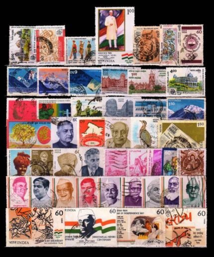 INDIA YEAR PACK 1988 - Set of 47 Used Stamps