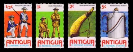 ANTIGUA 1976 - Bicentenary of American Revolution, Set of 4 Stamps, MNH, S.G. 487-490