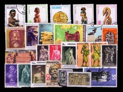 SCULPTURES - 25 Different Stamps