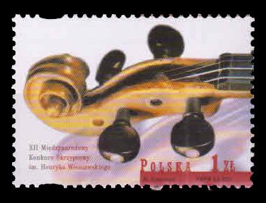 POLAND 2001 - Musical Instrument, Violin Peg Box, 1 Value Stamp, MNH, S.G. 3944