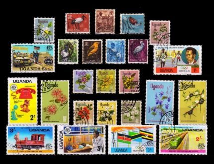 UGANDA - 25 Different, Small and Large Stamps