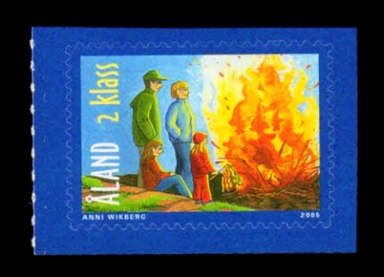 ALAND ISLANDS 2005 - Walpurgis Night, Family and Bonfire, 1Value, Booklet Stamp-Self Adhesive-S.G. 266