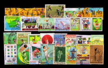 CRICKET ON STAMPS - Worldwide 30 Different, Mint and Used Stamps