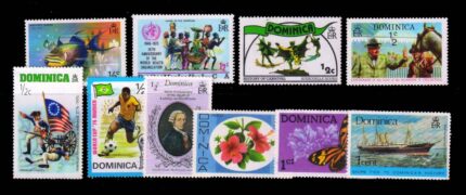 DOMINICA - 10 Different Large and Mint Stamps