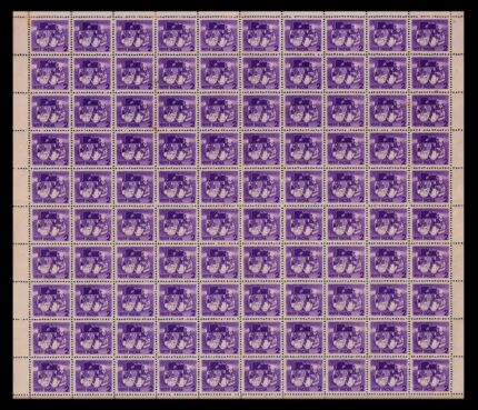 INDIA 29-11-1982, 2 Paisa, Adult Education , (Water Mark- Large Star And INDIA GOVT. ), Sheet Of 100 Stamps, Phila No. D111