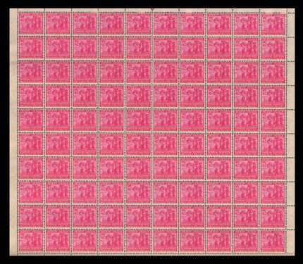 INDIA01-12-1971, Refugee Relief, 5 Paisa Carmine , Sheet Of 100 Stamps