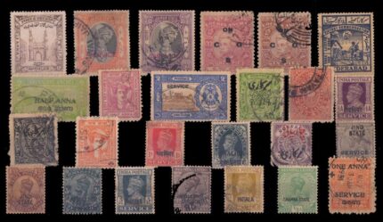INDIAN PRINCELY STATES-25 Different Mint & Used Stamps