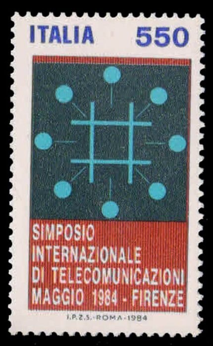 ITALY 1984-Int. Telecommunication & Symposium, 1 Value, MNH, S.G. 1842-Cat £ 2.20