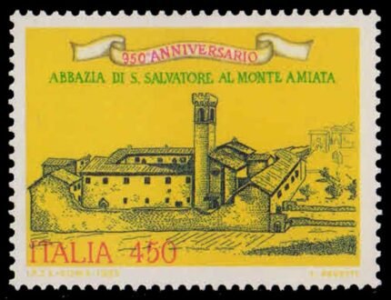 ITALY 1985-Son Salvatore Abbey, 950th Anniv., 1 Value, MNH, S.G. 1889-Cat £ 2.20