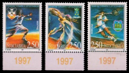 YUGOSLAVIA 1997, Tennis Championships in Belgrade Budua & Non sad, Set of 3, MNH, S.G. 3084-86, Cat £ 6-