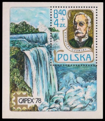 POLAND 1978-Kazimierz Gzowski, Bridge Engineer, Copex 78 Int. Stamp Exhibition, M/S MNH,S.G. MS 2547-Cat £ 2.75