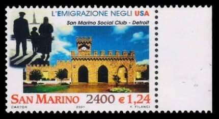 SAN MARINO 2001 - Social Club, Detroit. 1 Value, MNH. S.G. 1839. Cat £ 4