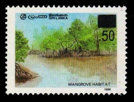 SRI LANKA 2005 - Mangrove Conservation, Surcharged Issue, 50c on 35c, 1 Value MNH, S.G. 1726, Cat. Value £ 2.25