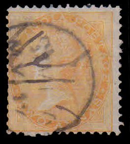 INDIA 1858 - 2 Anna Orange. Queen Victoria. East India. No Watermark. 1 Value, Used. S.G. 44. Cat £ 65