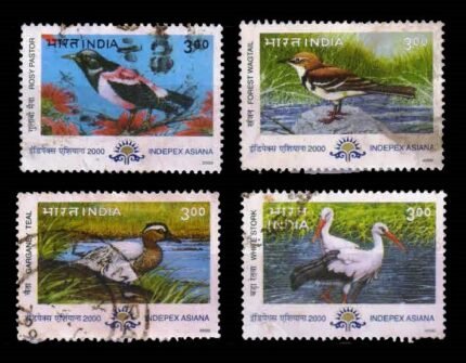 INDIA 2000 - Migratory Birds, Set of 4, Used Stamps, S.G. 1934-1937