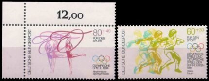 GERMANY WEST 1984 - Discus Throwing, Rhythmic, Gymnastics, Sports, Olympic Games, Set of 2, MNH, S.G. 2056-57, Cat. £ 4.30
