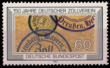 GERMANY WEST 1983 - Custom Stamps, German Custom Union, 1 Value, MNH, S.G. 2045, Cat. £ 2.75