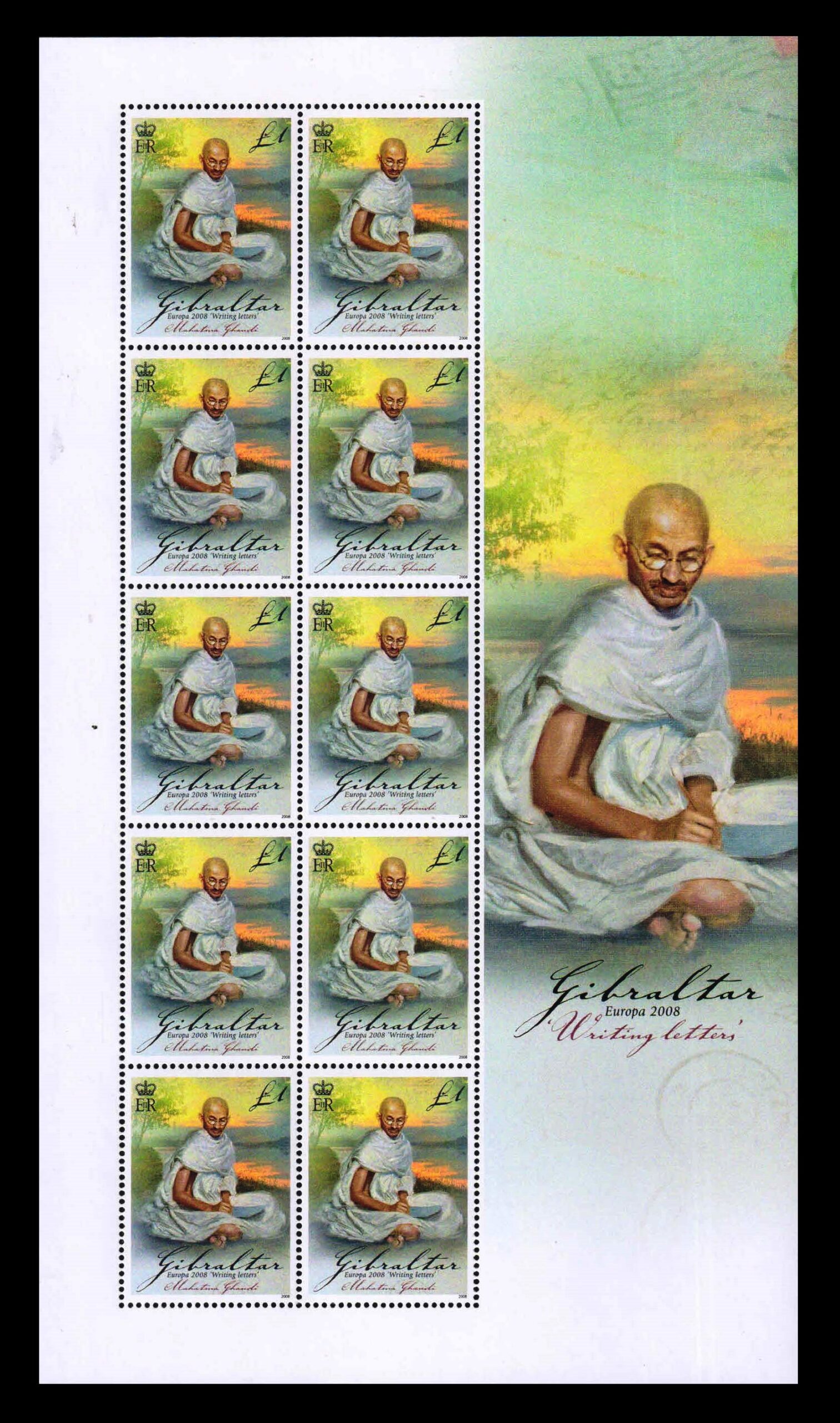 thumbnail image 2 of Tanzania 1996 Famous People: Mahatma Gandhi – Sheet Of 8 Stamps – Scott #1479 – Mint Never Hinged (MNH) – Gem Quality 2 of 5