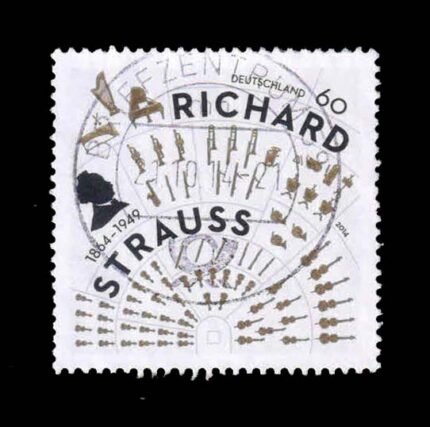 GERMANY 2014 - 150th Birth Anniversary of Richard Strauss, Symbols of Music, 1 Value Used Stamp, S.G. 3923, Cat. £ 3.75