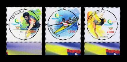 INDONESIA 2003 - 22nd South East Asian Games, Set of 3 Stamps, Round, MNH, S.G. 2859-61