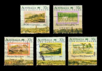 AUSTRALIA 1988 - Paintings, Bicentenary of Australian Settlement, The Early Years 1788-1809, Set of 5 Used Stamps, S.G. 1137-1141, Cat. £ 5.00