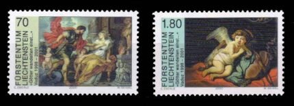 LIECHTENSTEIN 2000 - Paintings by Peter Paul Rubens and Rembrandt, Set of 2 Stamps, MNH, S.G. 1218-1219, Cat. £ 6.25