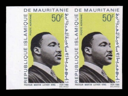 MAURITANIA 1968 - Martin Luther King, Imperf Pair, MNH, S.G. 312