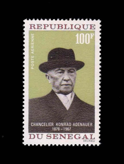 SENEGAL 1968 - Chancellor Adenauer, 1 Value Stamps, MNH, S.G. 368