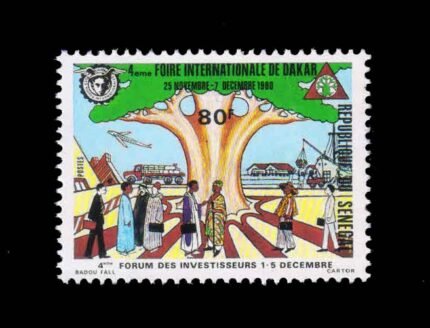 SENEGAL 1981 - International Fair Visitors Beneath Tree, 1 Value Stamps, MNH, S.G. 736