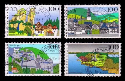GERMANY 1995 - Landscapes, Franconian, River Havel, Oberlausitz, Sauerland, Set of 4 Used Stamps, S.G. 2646-2649, Cat. £ 6