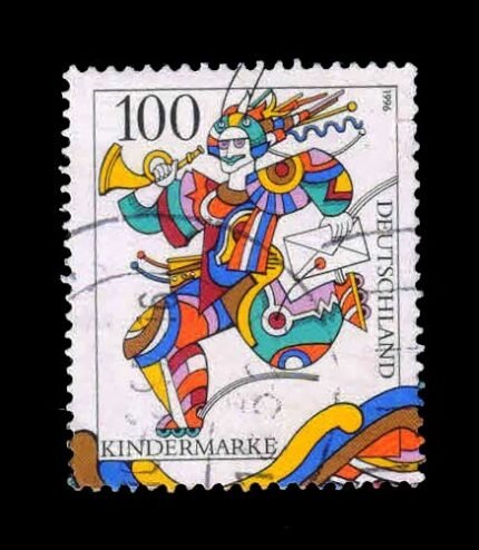GERMANY 1996 - Post Runner, For us Children Cartoon, 1 Value Stamp, Used, S.G. 2708, Cat. £ 3.50