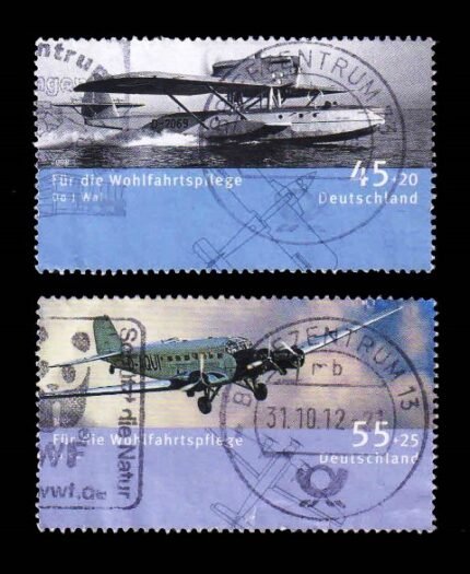 GERMANY 2008 - Aircraft, Welfare, Set of 2 Stamps, Used, S.G. 3542-3543