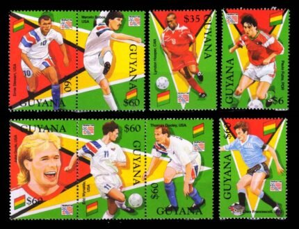 GUYANA 1994 - World Cup Football Championship, Set of 8 Stamps, MNH, S.G. 4142-4156