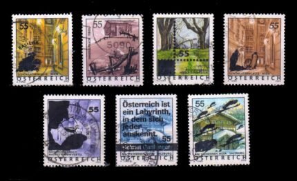 AUSTRIA 2005 - Tourism, Variously Surch Stamps, Set of 7 Used, S.G. 2743-2749, Cat. £ 14.50