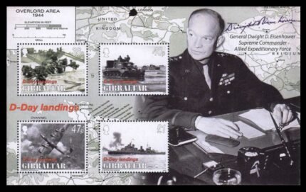 GIBRALTAR 2004 - Cruiser Tank, Aircraft, War, Miniature Sheet of 4, MNH, S.G. MS 1092