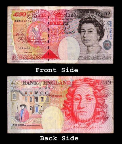 GREAT BRITAIN (ENGLAND) 1994 - 50 Pounds Banknote, Good Condition As Per Scan