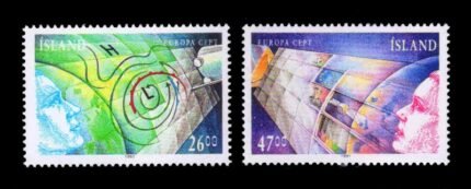 ICELAND 1991 - EUROPA, Europe in Space, Telecommunication Satellite, Set of 2 Stamps, MNH, S.G. 767-768, Cat. £ 21