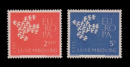 LUXEMBOURG 1961 - EUROPA, Doves, Set of 2 Stamps, MNH, S.G. 697-698