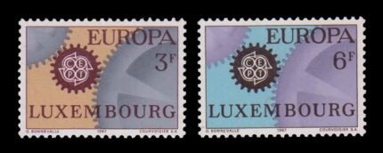 LUXEMBOURG 1969 - EUROPA, Cogwheel, Set of 2 Stamps, MNH, S.G. 836-837, Cat. £ 5.65