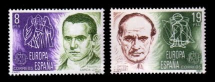 SPAIN 1980 - EUROPA, Writers, Set of 2 Stamps, MNH, S.G. 2614-2615