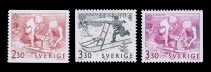 SWEDEN 1989 - EUROPA, Children Games and Toy, Set of 3 Stamps, MNH, S.G. 1454-1456, Cat. £ 10