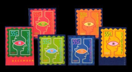 NETHERLANDS 1997 - Christmas, Heads and Star, Heart, Set of 6, Self Adhesive Stamps, MNH, S.G. 1860-1865, Cat. £ 8