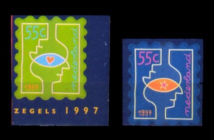 NETHERLANDS 1997 - Christmas, Heads and Star, Set of 2, Self Adhesive Stamps, MNH, S.G. 1861, 1865