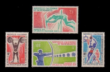 NEW CALEDONIA 1971 - 4th South Pacific Games, Papeete, French Poluneria, Set of 4 Stamps, MNH, S.G. 488-491, Cat. £ 23.00