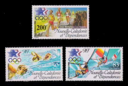 NEW CALEDONIA 1984 - Olympic Games, Los Angeles, Set of 3 Stamps, MNH, S.G. 733-735, Cat. £ 14.50