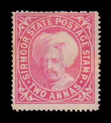 SIRMOOR (India Feudatory State) 1894 – 2 Anna, 1 Value Mint Hinged Stamp
