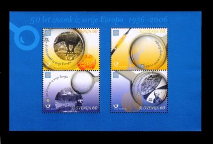 SLOVENIA 2005 - 50th Anniversary of EUROPA Stamps, Miniature Sheet of 4, MNH, S.G. MS 667, Cat. £ 4.25