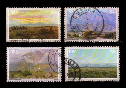 SOUTH AFRICA 1978 - 125th Birth Anniversary of J.E.A. Volschenk, Painter, Paintings, Set of 4 Used Stamps, S.G. 444-447, Cat. £ 3