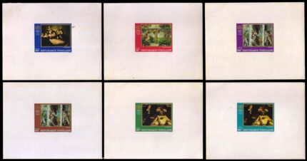 TOGO 1968 - 20th Anniversary of World Health Organization, Paintings, Set of 6 Deluxe Card, MNH, S.G. 596-601