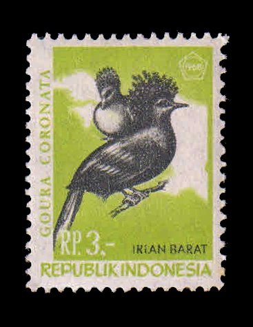 WEST IRIAN 1968 - Blue Crowned Pigeons, Bird, 1 Value Stamp, MNH, S.G. 34, Cat. £ 8.75